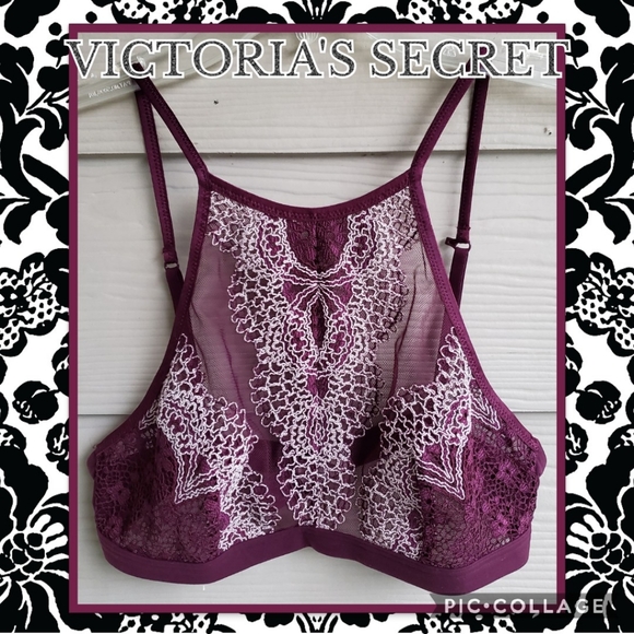 Victoria's Secret Other - Victoria's Secret Sheer Burgundy Lace Bralette
